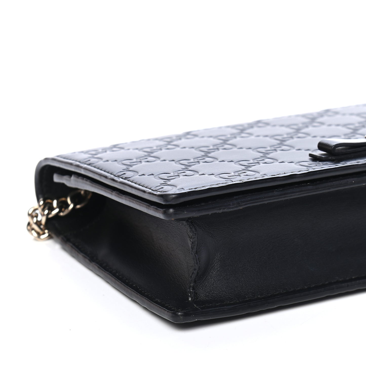 Guccissima Signature Bowy Chain Wallet Black