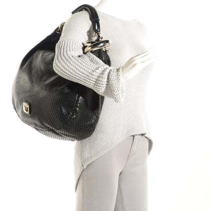Jimmy Choo Perforated Large Sky Hobo Black 2 of 7