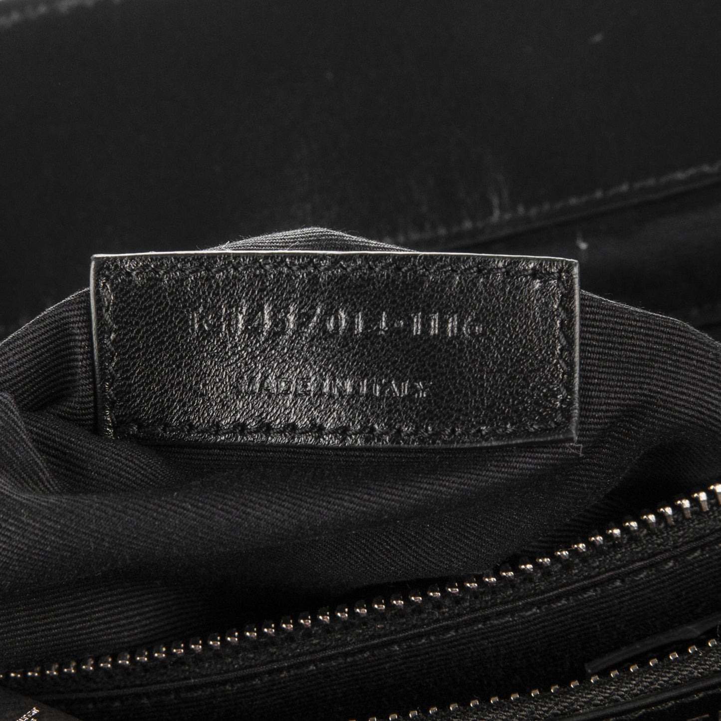Calfskin Y Quilted Monogram Large Loulou Chain Satchel Black
