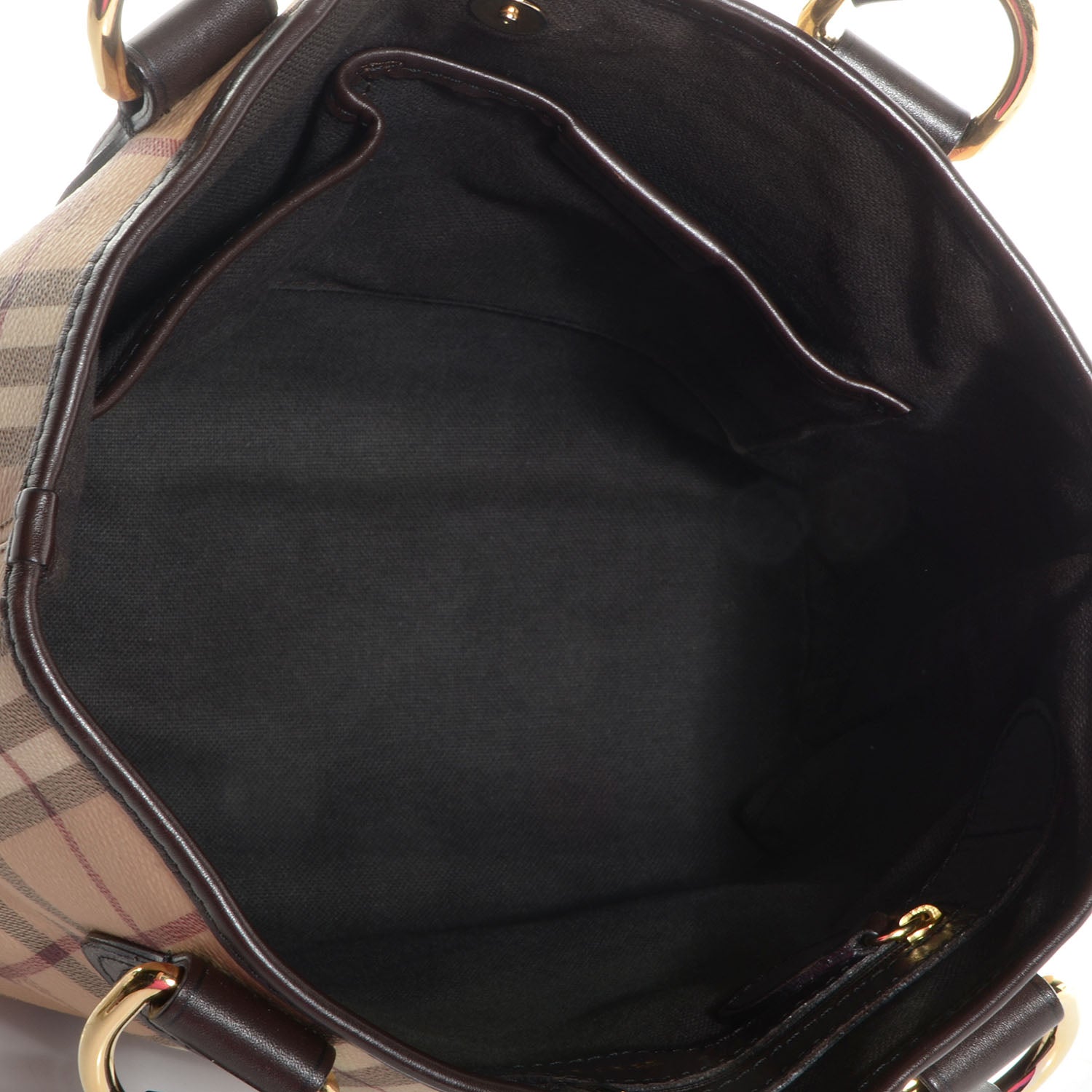 Burberry Haymarket Check Small Tote Chocolate 5 of 11