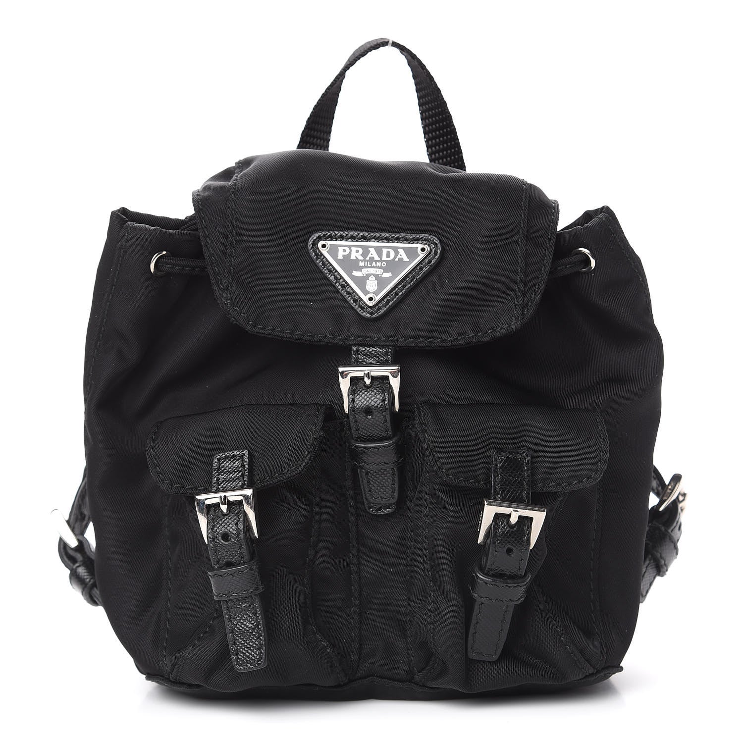 Prada Nylon Vela Mini Crossbody Backpack Black 1 of 12