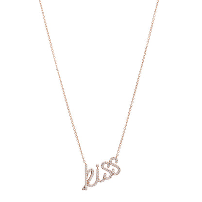 Tiffany 18K Rose Gold Diamond Paloma's Graffiti Kiss Pendant Necklace 1 of 4