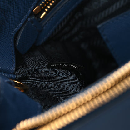 Prada Saffiano Lux Galleria Front Pocket Tote Bluette Cobalto 8 of 17