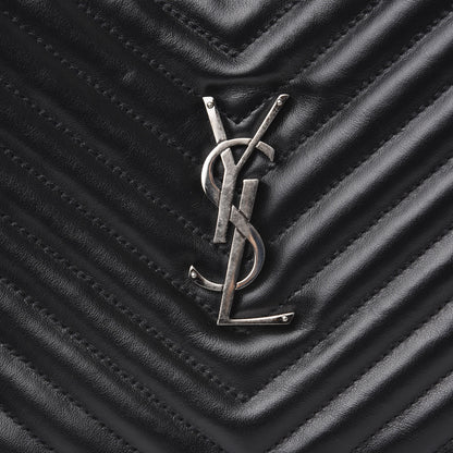 Saint Laurent Calfskin Matelasse Monogram Lou Camera Bag Black 9 of 10
