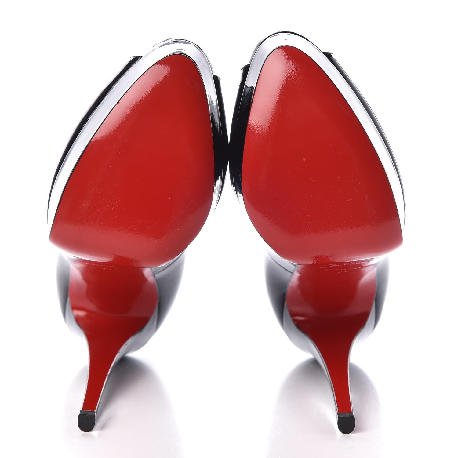 Christian Louboutin Patent Lady Peep 150 Pumps 39 Black 5 of 11