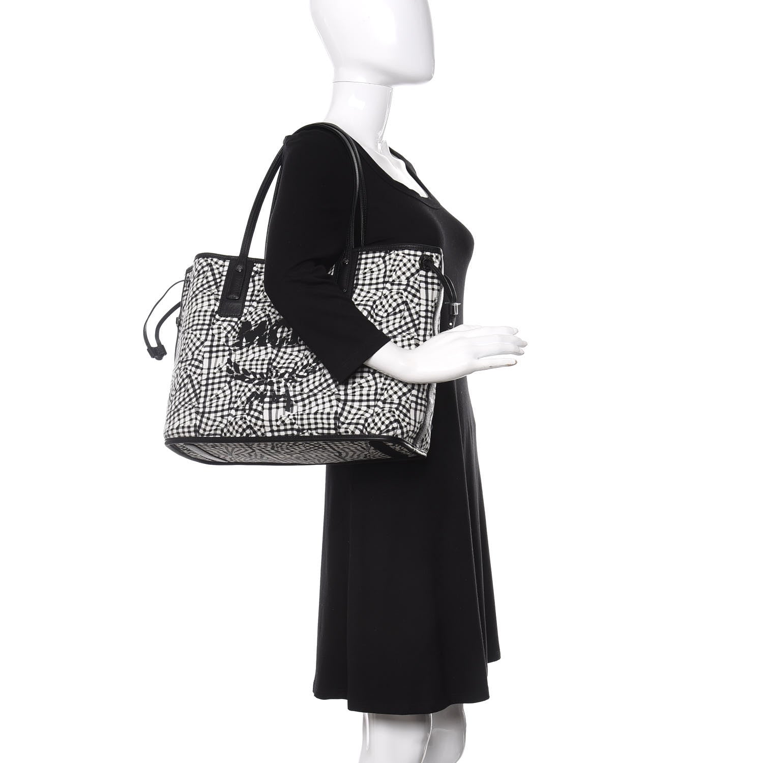 MCM Visetos Medium Liz Reversible Shopper Tote Black 2 of 18