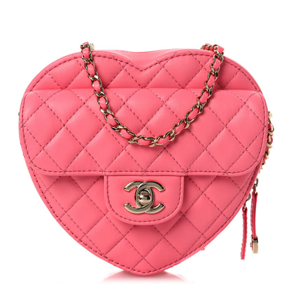 Chanel Lambskin Quilted CC In Love Heart Bag Pink 1 of 11