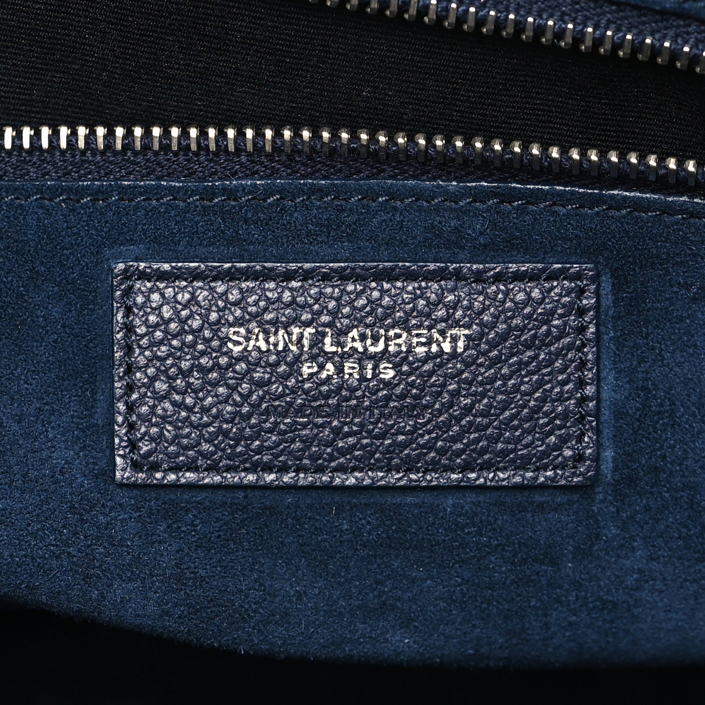 Calfskin Medium Rive Gauche Cabas Navy Blue