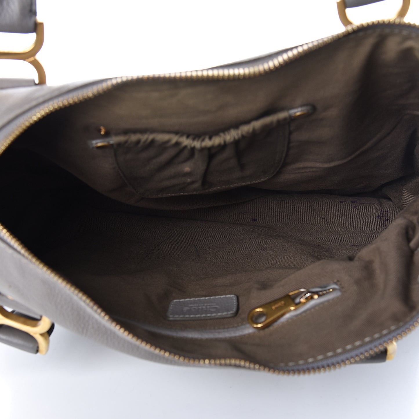 Calfskin Large Marcie Satchel Cashmere Grey