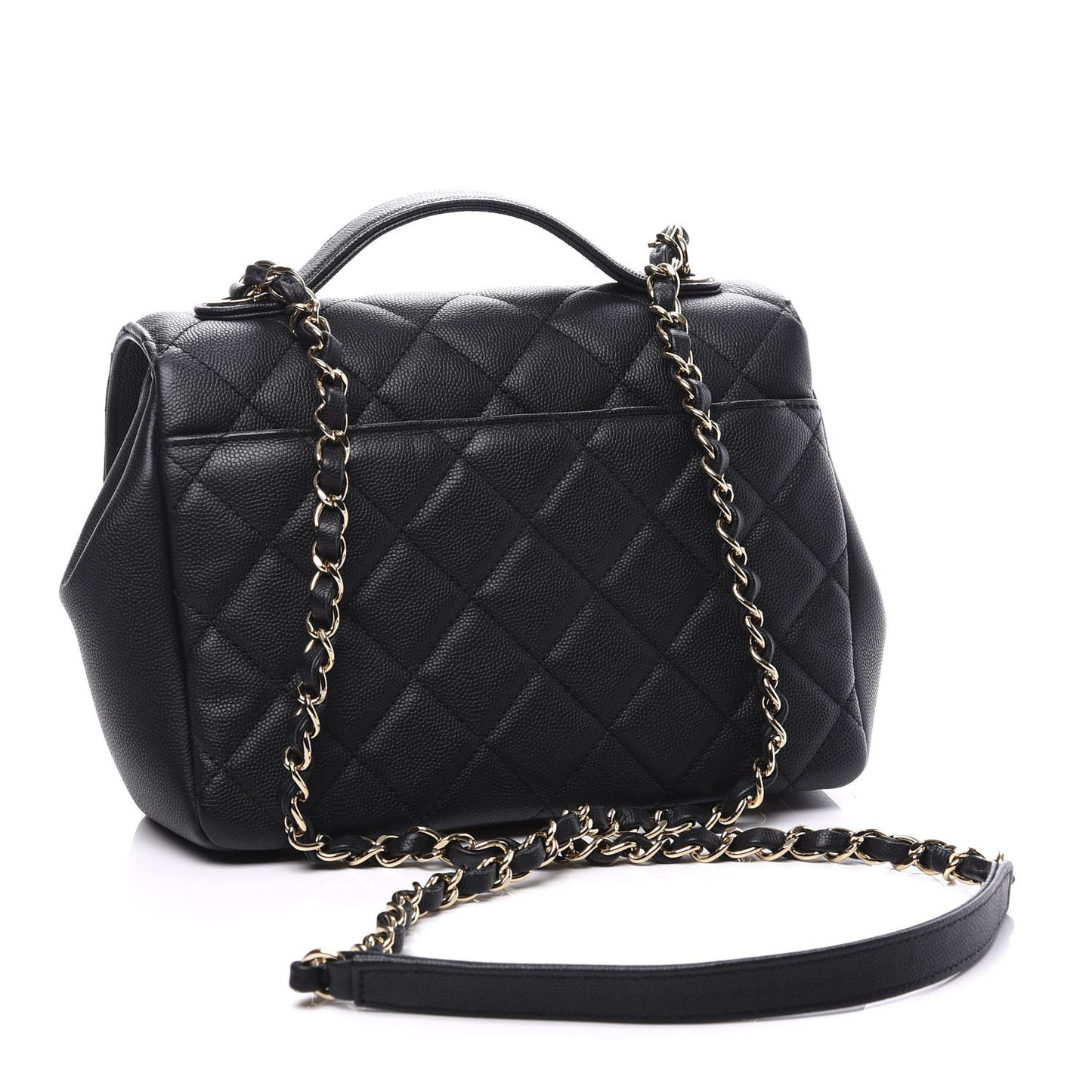 Caviar Quilted Medium Business Affinity Flap Black