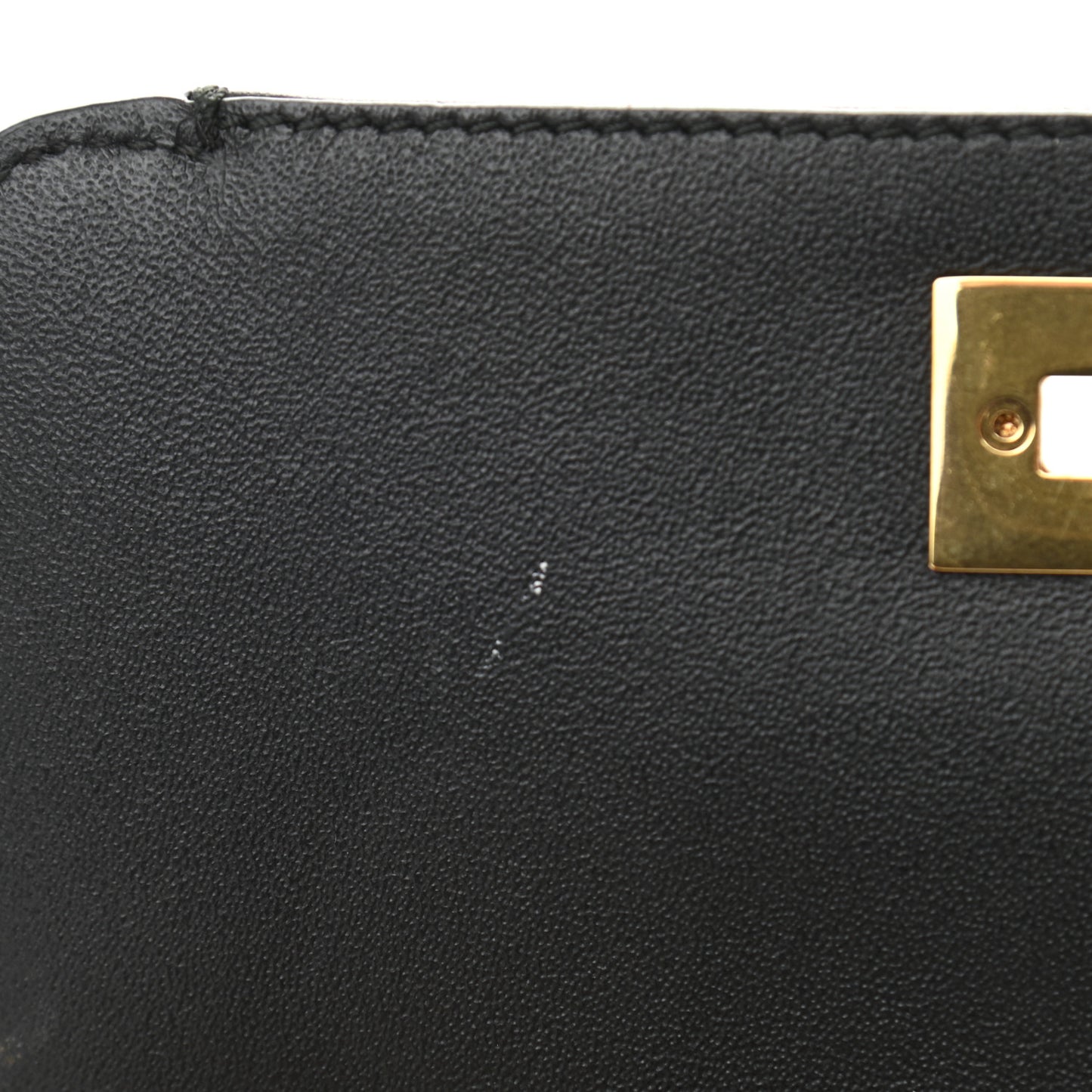Calfskin Trifolio Flap Shoulder Bag Black