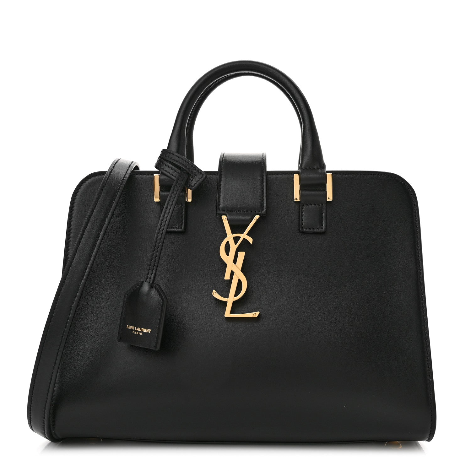 Saint Laurent Calfskin Monogram Baby Cabas Black 1 of 9