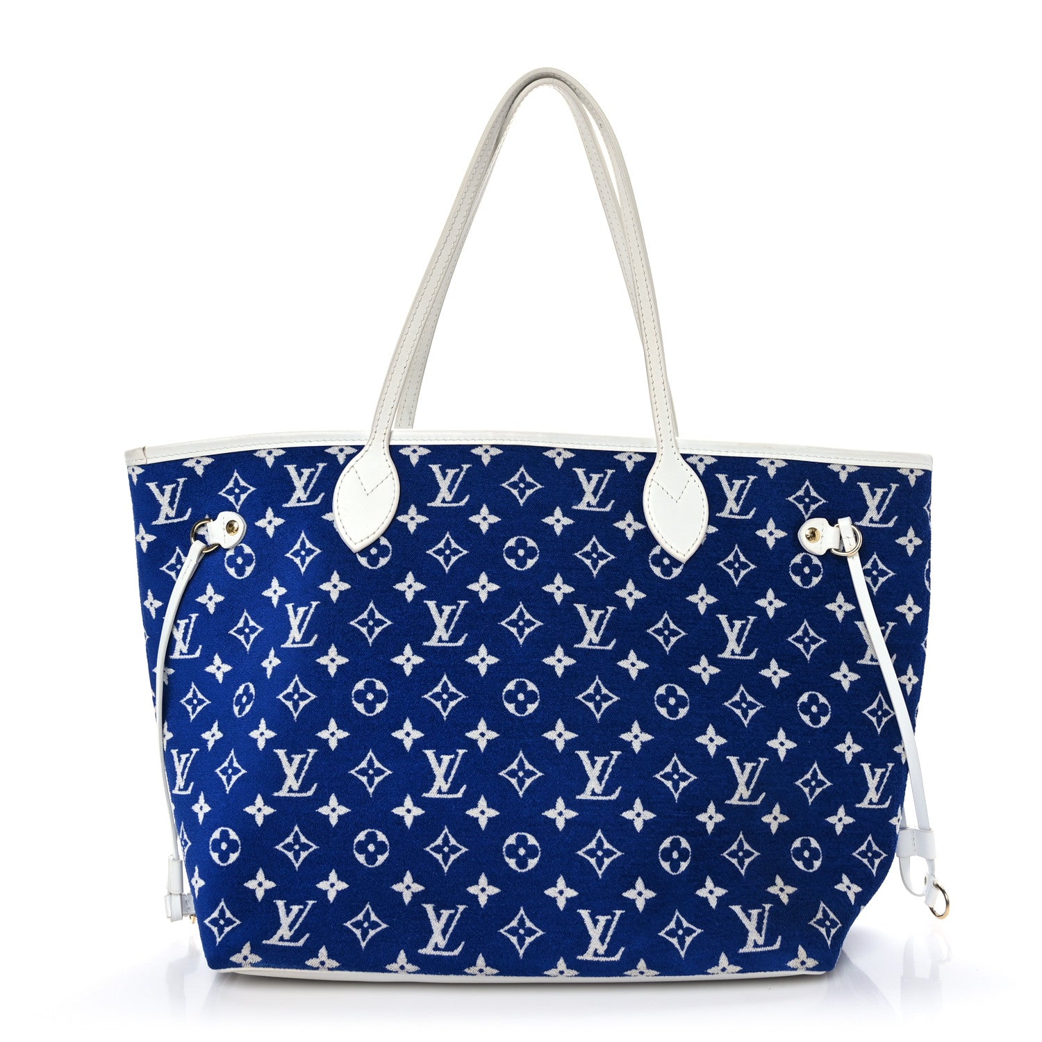 Louis Vuitton Jacquard Velvet Monogram LV Match Neverfull MM Bleu 3 of 9