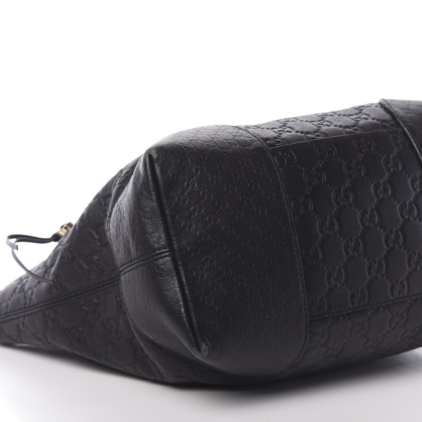 Guccissima Medium Bree Foldover Tote Black