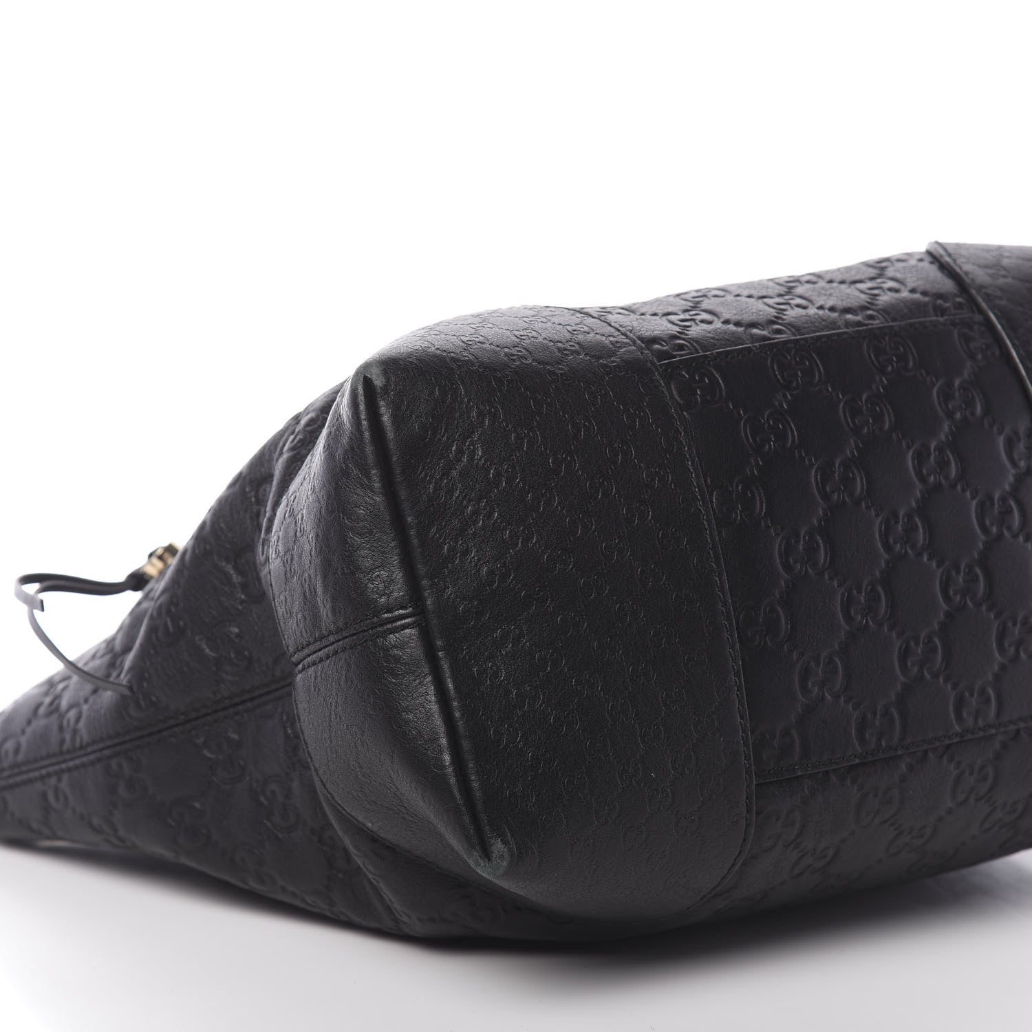 Gucci Guccissima Medium Bree Foldover Tote Black 18 of 23