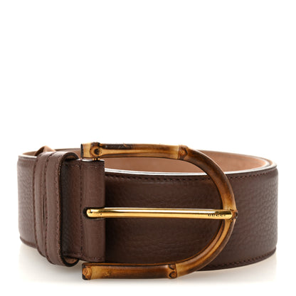 Gucci Calfskin Bamboo Buckle Belt 80 32 Brown 1 of 5