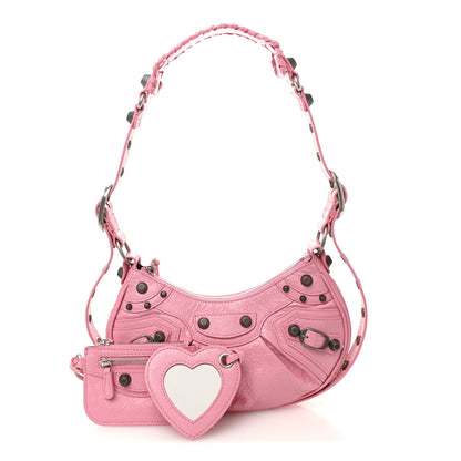 Balenciaga Agneau Arena Le Cagole Shoulder Bag XS Candy Pink 1 of 11