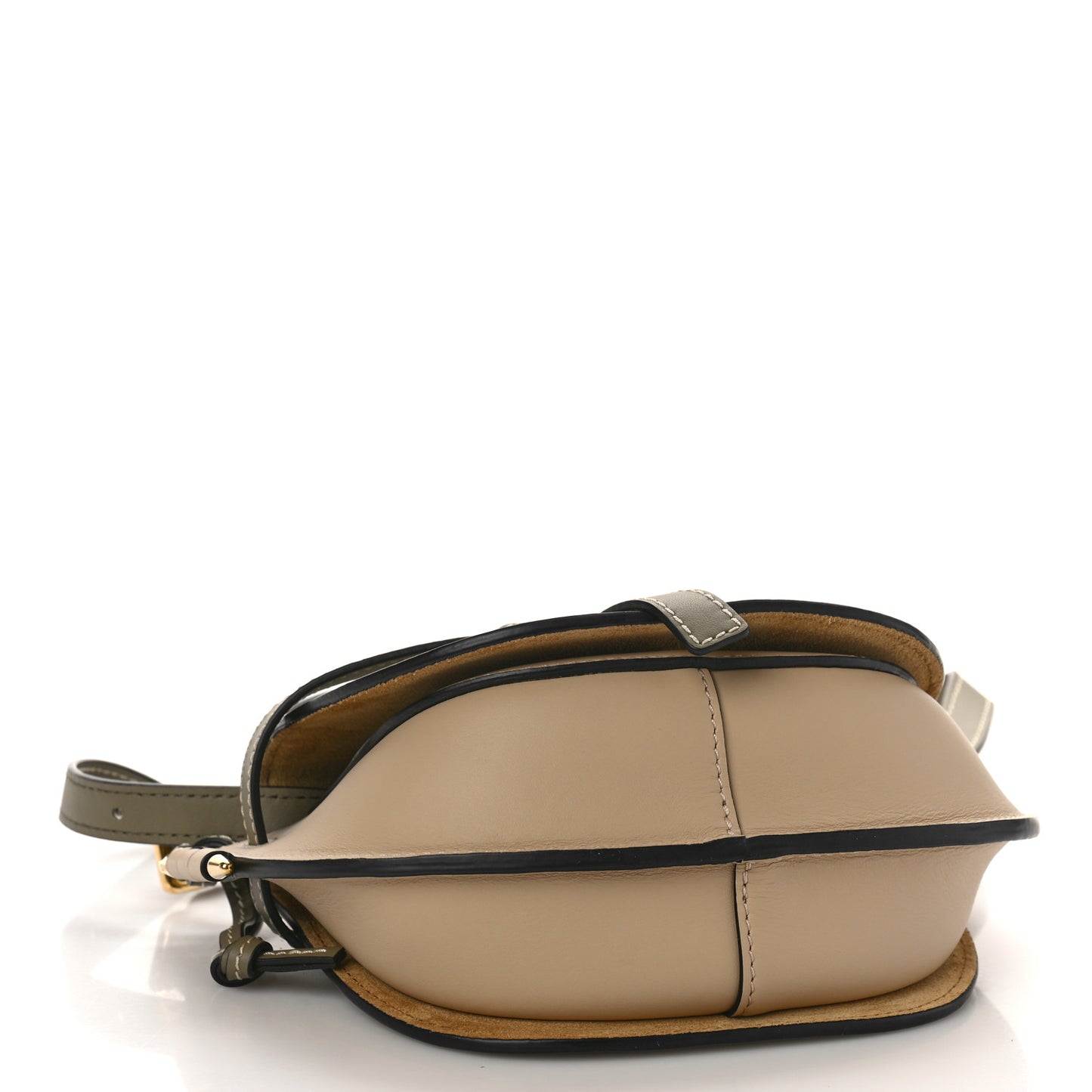 Calfskin Mini Gate Dual Bag Clay Green Dusty Beige