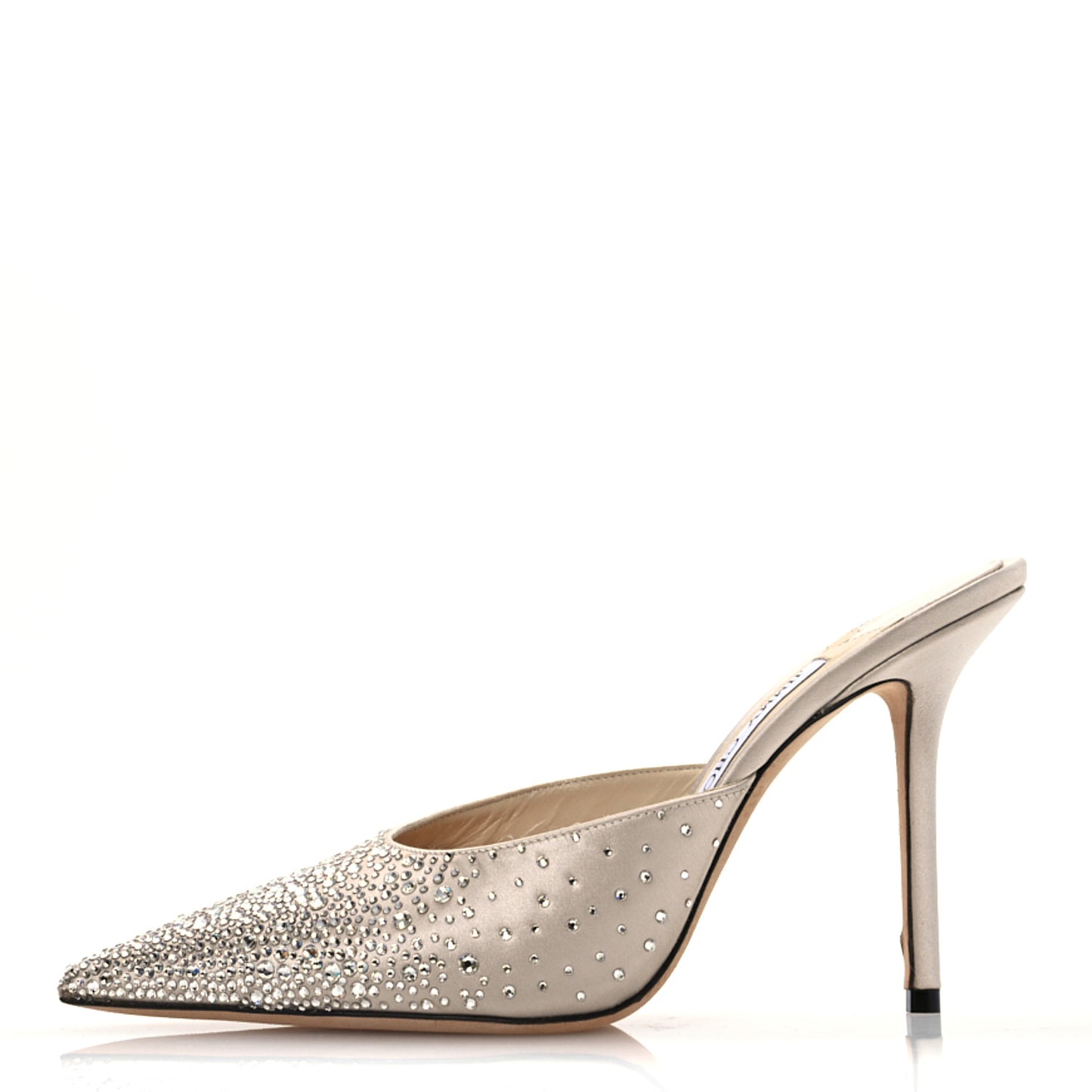 Satin Crystal Embellished Rav 100 Mules 39.5 Ballet Pink