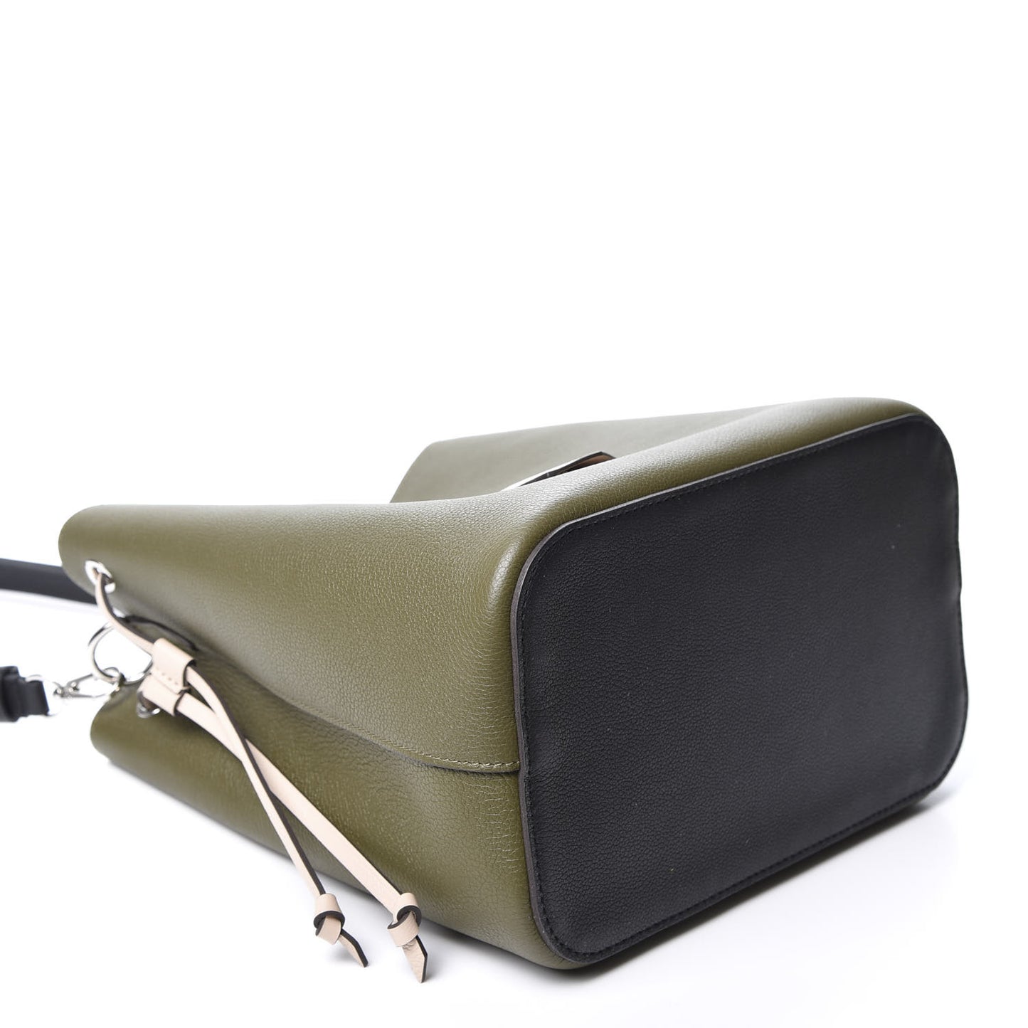Calfskin Lockme Bucket Laurier Green Toffee Latte Beige Black