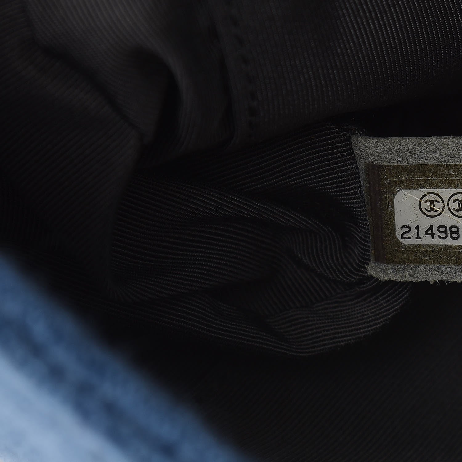 Chanel Felt Embroidered Large Crest Austrian Satchel Blue 7 of 7