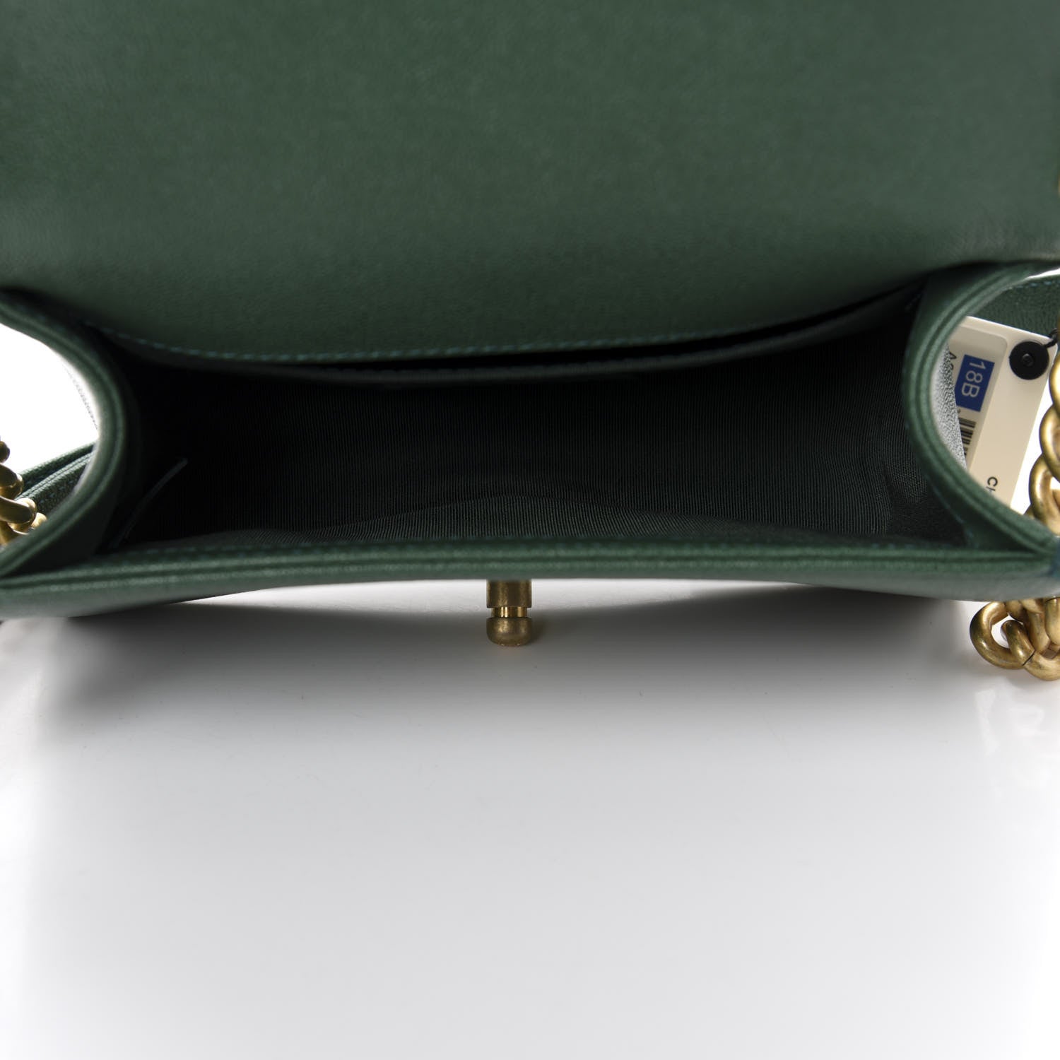 Chanel Caviar Quilted Small Boy Flap Green 5 of 12