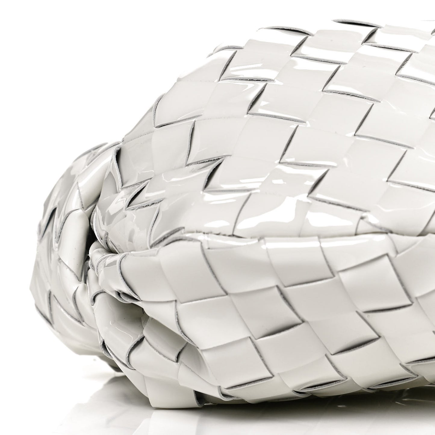 Patent Nappa Intrecciato Mini Jodie White