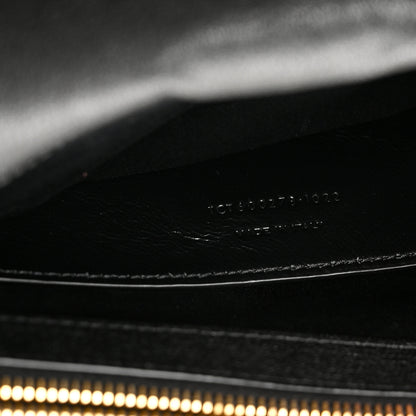 Saint Laurent Sheepskin Matelasse Chevron Monogram Large College Satchel Black 7 of 10