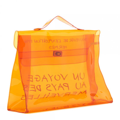 Hermes Vinyl Souvenir De L'Exposition Kelly Orange 2 of 8