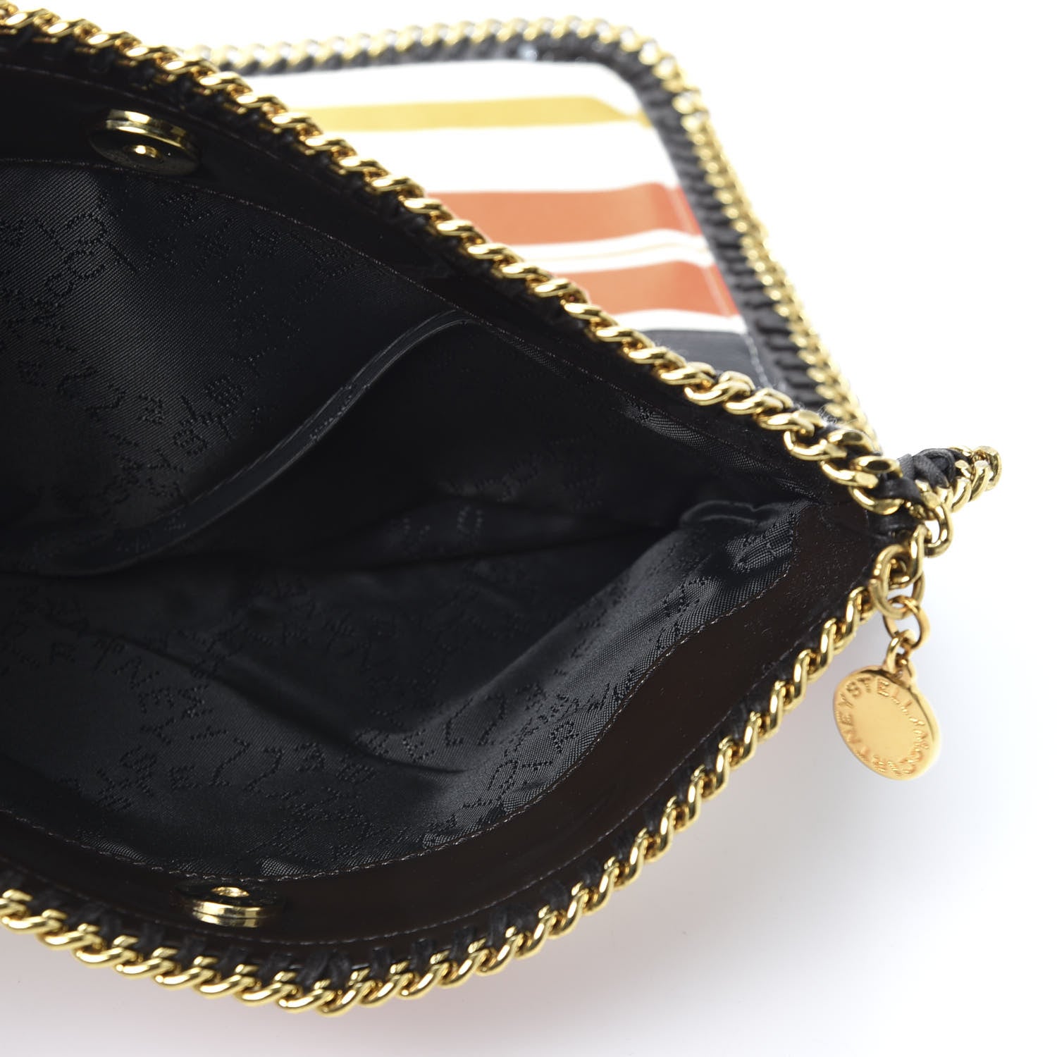 Stella McCartney Canvas Striped Falabella Clutch Multicolor 4 of 9