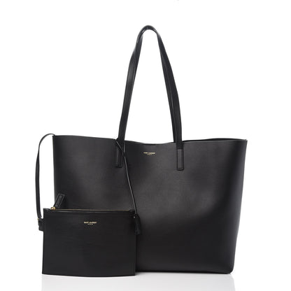 Saint Laurent Calfskin Large Shopping Tote Black 1 of 8