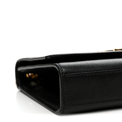 Saint Laurent Grain De Poudre Small Monogram Kate Satchel Black 8 of 10