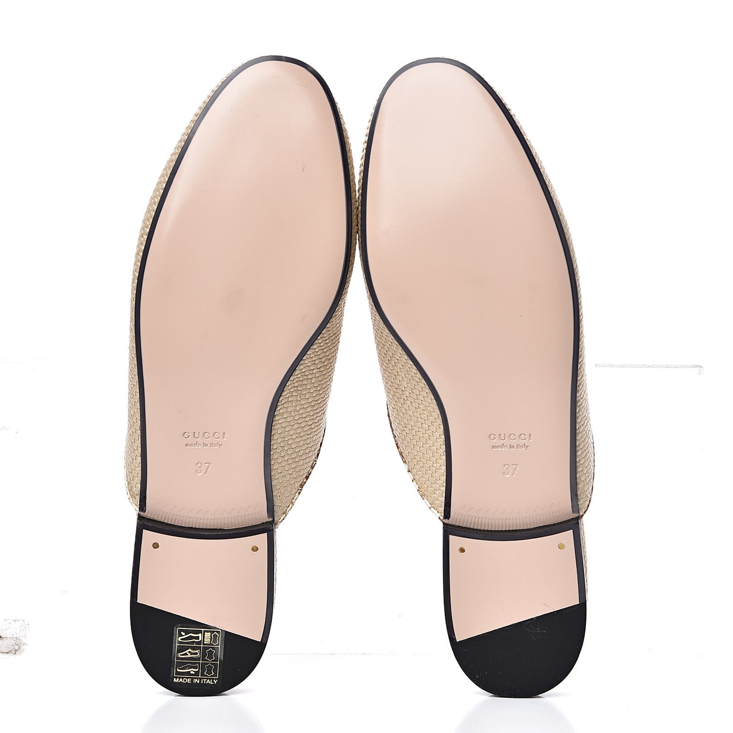 Straw Elaphe Womens Princetown Slippers 37 Natural Cream Brown
