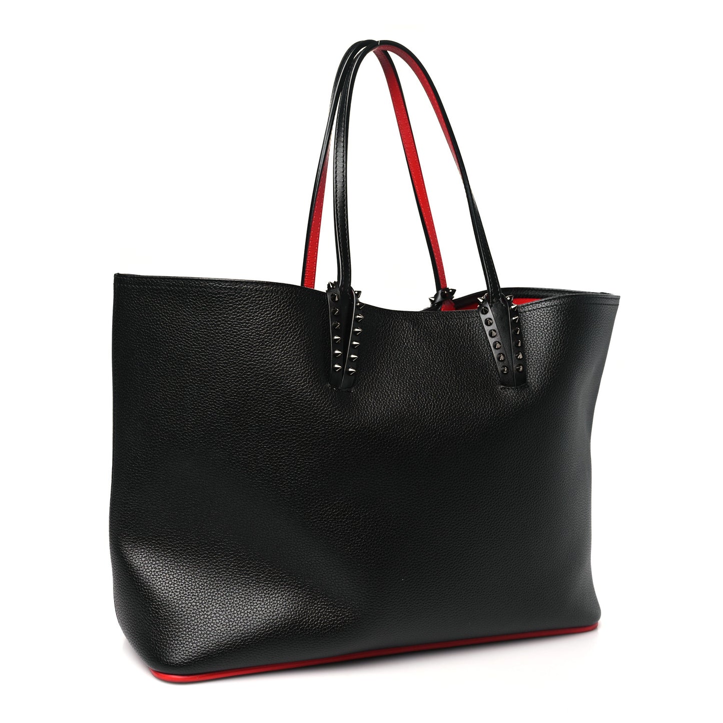 Calfskin Spikes East West Cabata Tote Black