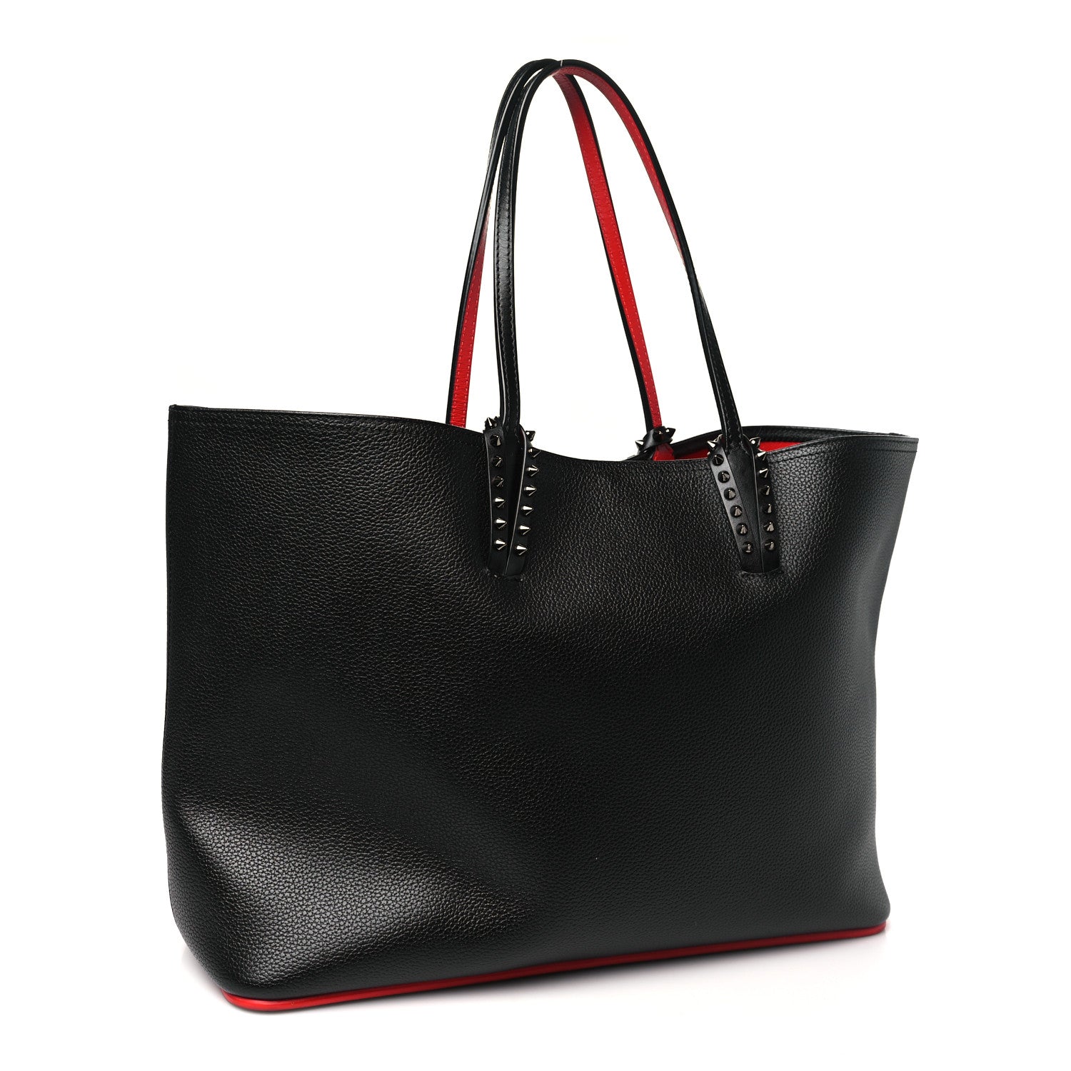 Christian Louboutin Calfskin Spikes East West Cabata Tote Black 4 of 11