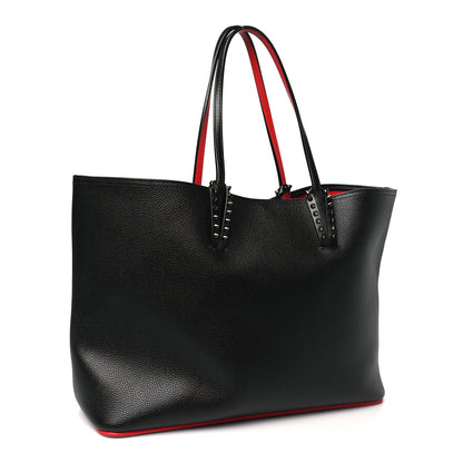Christian Louboutin Calfskin Spikes East West Cabata Tote Black 4 of 11