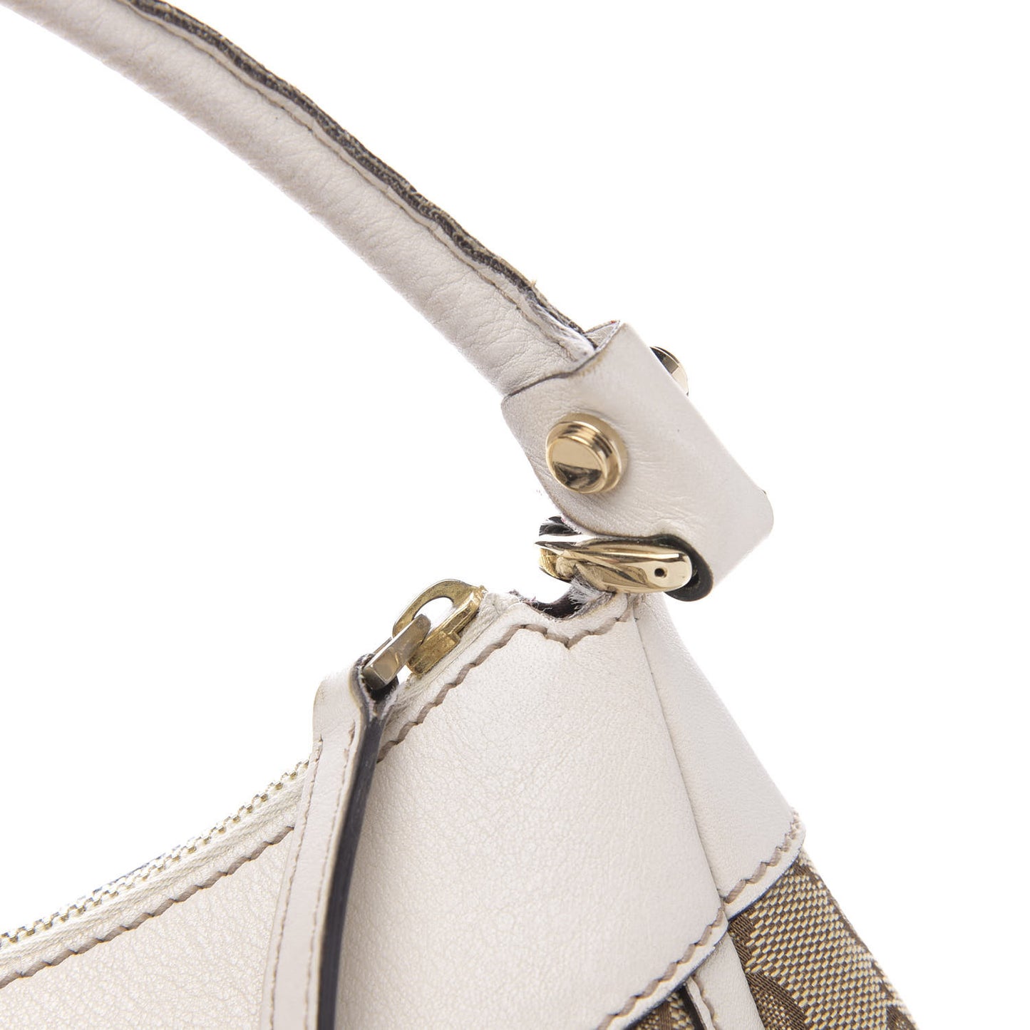 Monogram Large D Gold Hobo Off White