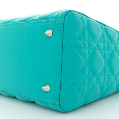 Christian Dior Lambskin Cannage Medium Lady Dior Turquoise 10 of 11