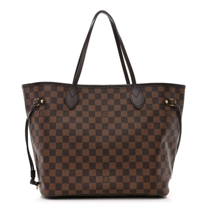 Louis Vuitton Damier Ebene Neo Neverfull MM Rose Ballerine 1 of 14