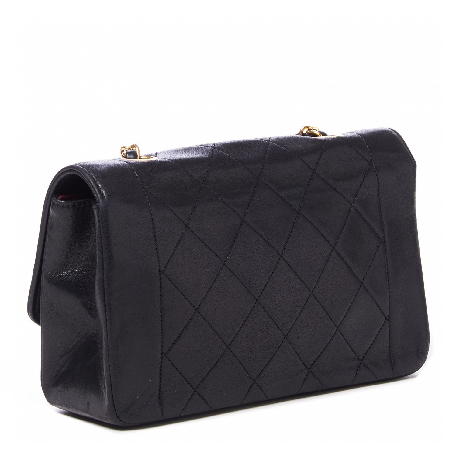 Chanel Lambskin Quilted Small Single Flap Bag Black 2 of 9