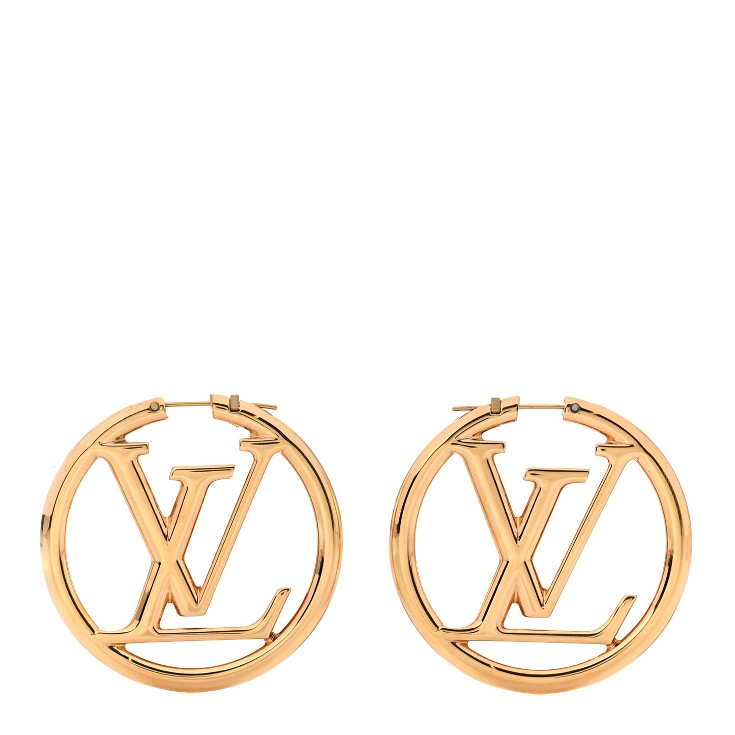 Metal Louise Hoop Earrings Gold