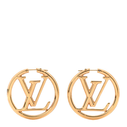 Louis Vuitton Metal Louise Hoop Earrings Gold 1 of 6