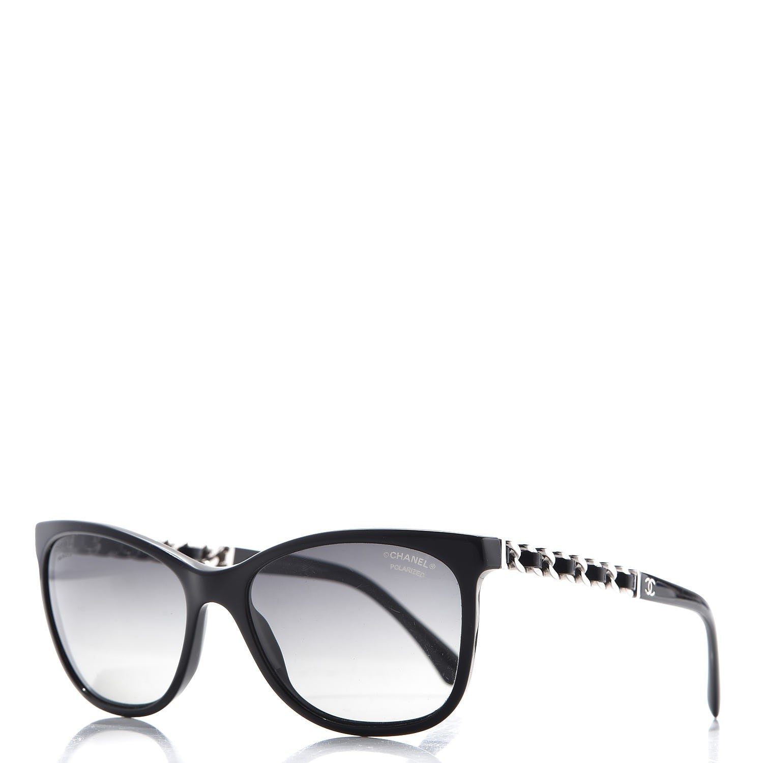 Chanel Cat Eye Chain Polarized Sunglasses 5260-Q Black 1 of 9