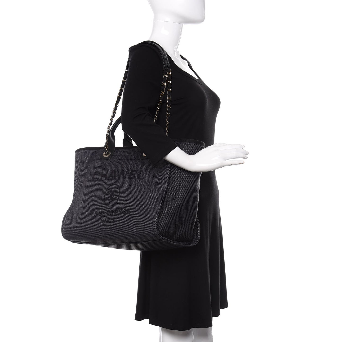 Mixed Fibers Medium Deauville Tote Black