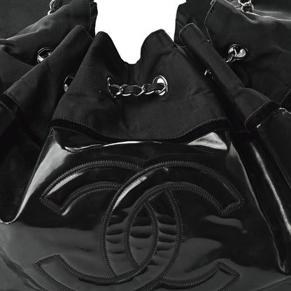 Chanel Vinyl Large Stretch Spirit Cabas Black 8 of 19