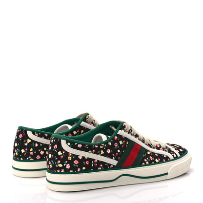 Gucci X LIBERTY OF LONDON Canvas Web Holly Print Womens 1977 Tennis Sneakers 38 Black Peach Mystic White 4 of 7