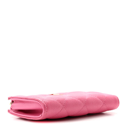 Chanel Caviar Quilted Zipped Key Holder Case Pink 4 of 9