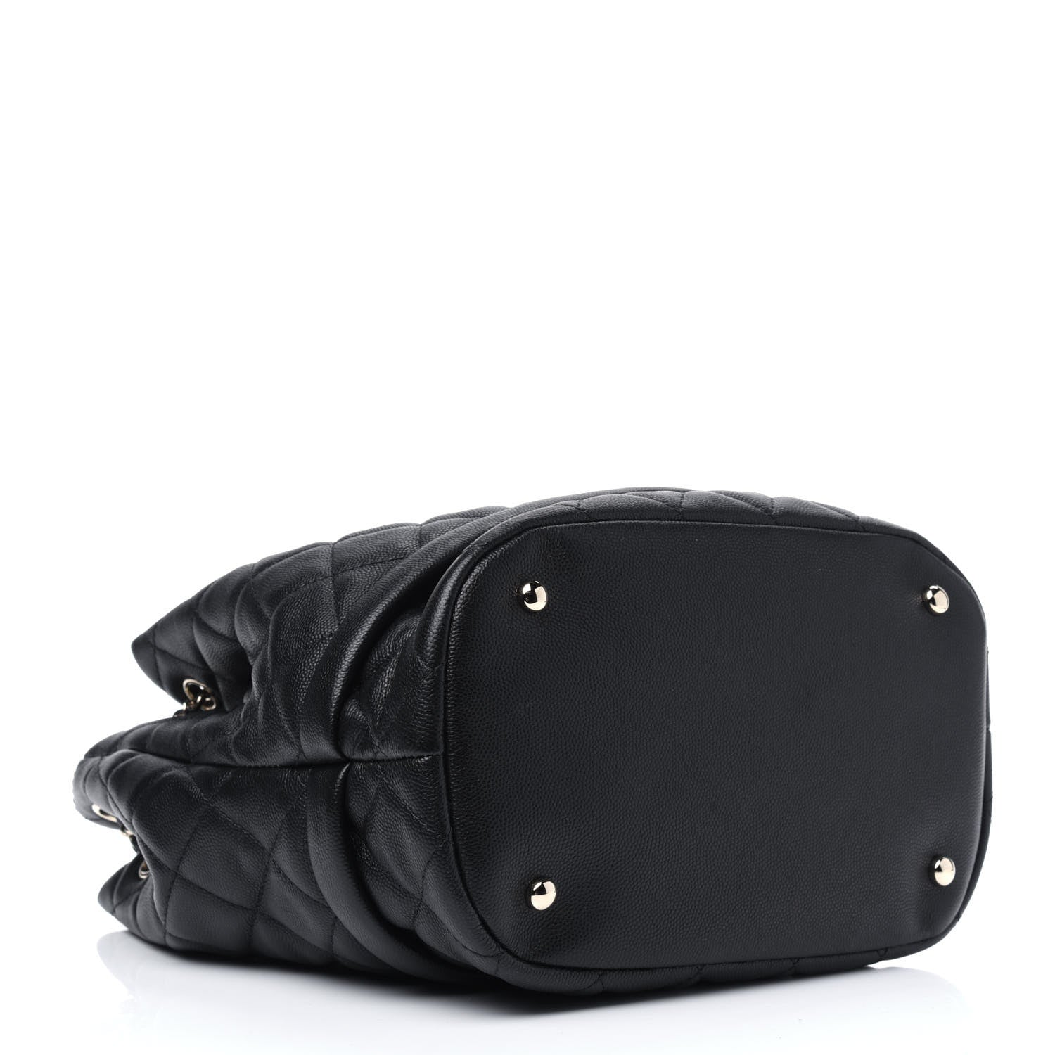 Chanel Caviar Quilted Large Rolled Up Bucket Drawstring Bag Black 5 of 12