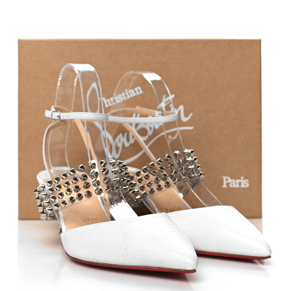 Christian Louboutin CHRISTIAN LOUBOUTIN Kid PVC Zarli Levita 55 Pumps 37 White 10 of 10