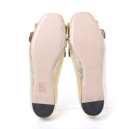 Gucci Galassia GG Marmont Fringe Flats 37 Platino 5 of 9